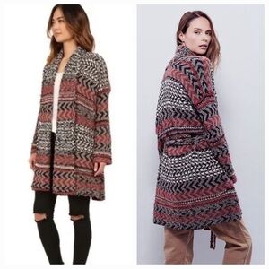FREE PEOPLE “Iona” Knit Long Cardigan Duster Sweater Jacket